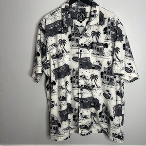 Rebel8 Story Short Sleeve Button Down Shirt Mens XL White